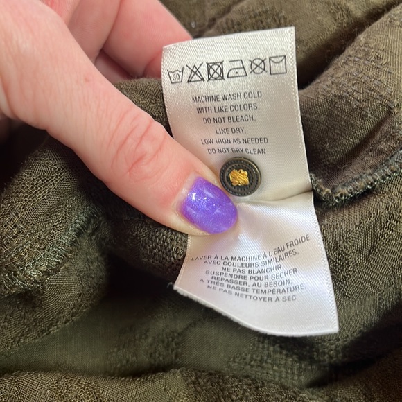 Anthropologie ECU Olive Green Shirt Dress Size XS - Picture 14 of 15